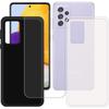 Protective Case - FZ - Samsung Galaxy A72 - TPU Silicone - Tempered Glass - Translucent Black