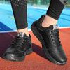 Fashion Black Sneakers for Men High Quality Casual Sneakers Autumn Winter Leisure Outdoor Non-slip Male Artificial Leather Sports Shoes