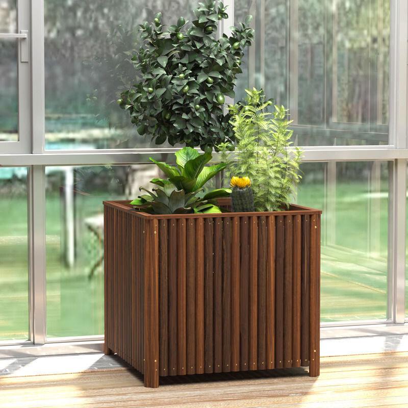 Outdoor Anti-Corrosion Wood Square Planter