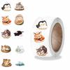 500PCS Cute Sleeping Animals Roll Stickers Notebook DIY Decoration Scrapbooking Suitcase Car Cup Coffee Phone Laptop Decal Gift