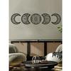 Islamic Metal Wall Art 5 Piece Crescent Moon Set Corrosion Resistant Home Decor Eid Gift
