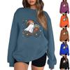 Women Autumn Winter Tops Women's Long Sleeve Sweatshirt Casual Crewneck Loose Fit Pollover Fleece Tops