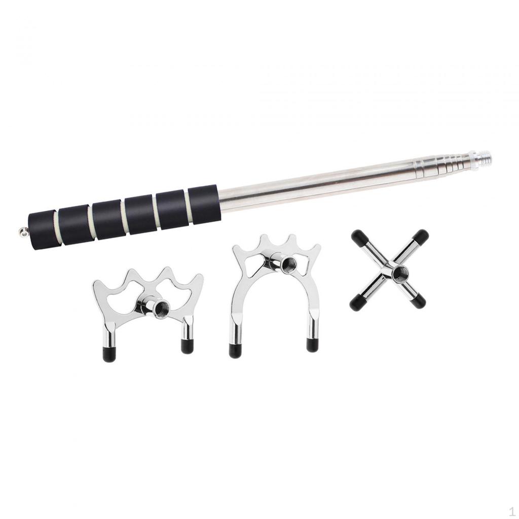 Retractable Billiards Cue Stick Bridge Accessory Lightweight with Head for Club