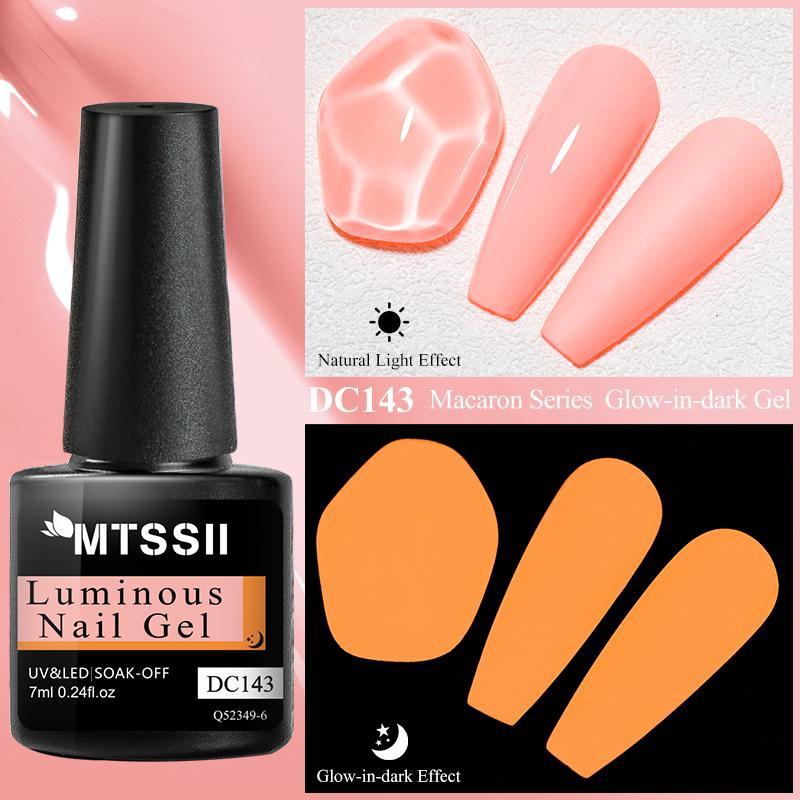 Mtssii Желто-оранжевый светящийся в темноте гель для ногтей - Светящаяся серия «Макарон»