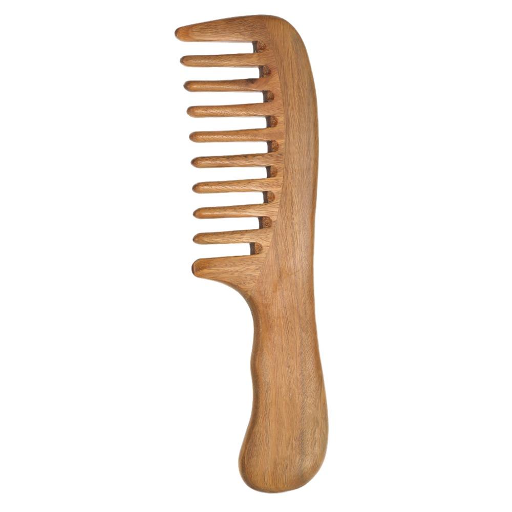 Handmade Wooden Hair Comb Scalp Massage Detox Comb Portable Wide Tooth Comb For Women