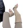 Женские осенне-зимние толстые вязаные гетры с вертикальным узором, 70 см, выше колена, термо-носки для многослойного ношения