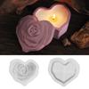 Storage Box Silicone Mold Rose Heart Jewelry Box Epoxy Resin Molds Aromatherapy Gypsum Candle Jar Mold Home Decorations