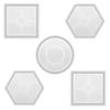 Coaster Transparent Mold, Hexagonal Square Round Mold Epoxy Kit