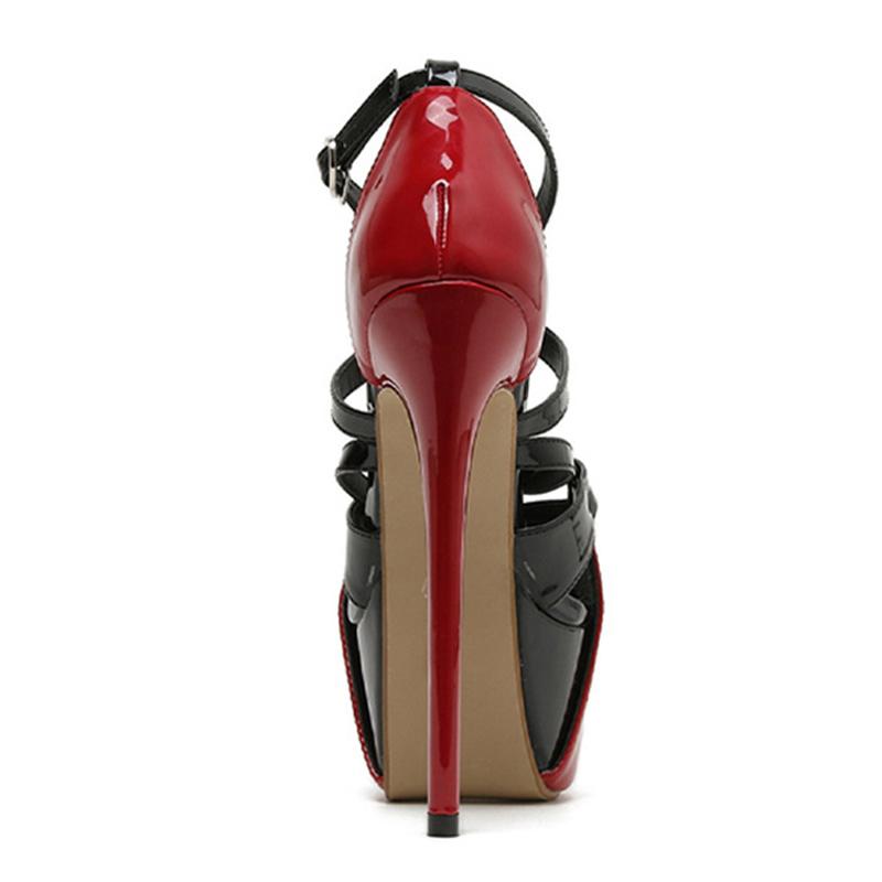 Пикантные женские сандалии с открытым носком на очень высоком каблуке 16,5 см, вечерние, свадебные и банкетные туфли на шпильке, модные туфли-лодочки на платформе с пряжкой и ремешком