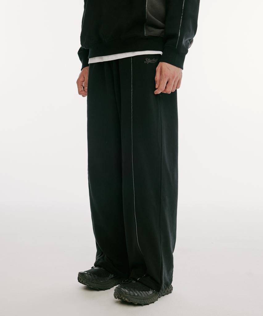 1993STUDIO Vintage Piping Sweatpants_Black