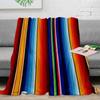 Ful Mexican Stripes Throw Blanket for S Warm Sofa Blanket Flannel Blanket Portable Soft Bedspread#(1)