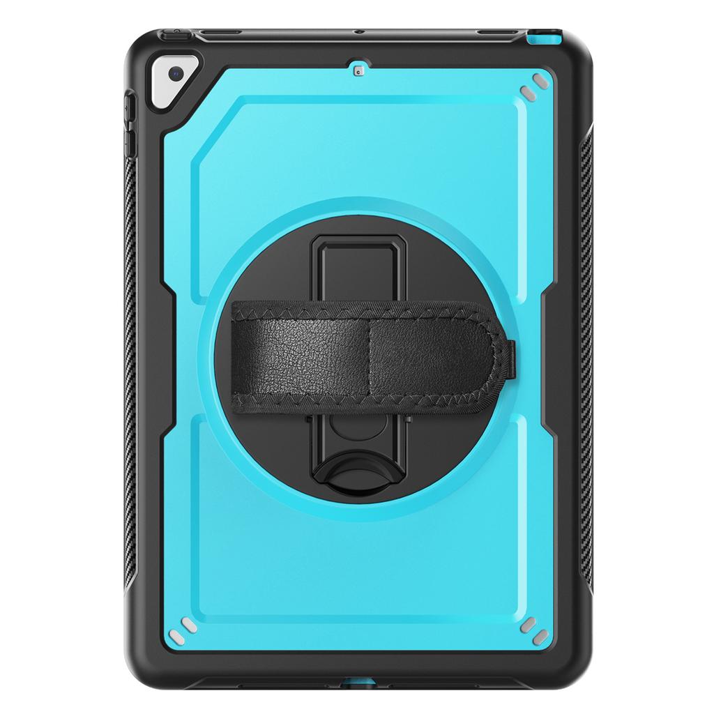 Tablet Case For iPad 10.2 (2021)/(2020)/(2019)/Air 10.5 inch (2019)/Pro 10.5-inch (2017) Kickstand PC TPE Cover with Hand Strap