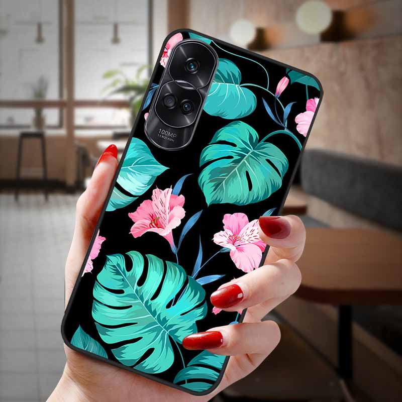Чехол для Honor 90 Lite 5G 3D Цветочный Рельефный Тиснение Силиконовый Задний Чехол Для Honor 90 Чехол Honor90 Pro 90Pro 90Lite Мягкий Защитный
