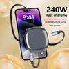 240 В Втягивающийся Магнитный Зарядный Кабель USB C Быстрая Зарядка с Автоматическим Сворачиванием для iPhone 17 Huawei Samsung PD 3.1 Кабель Данных