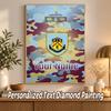 Burnley Football Custom Name Text 5D Diamond Painting Kit DIY Full Drill Diamond Art Decoration