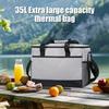 Large Cooler Bag Leakproof Insulated Lunch Bag 35L Food Carrier Catering Bag Portable Collapsible Cooler for Travel Camping Picnics Beach