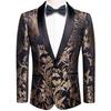 Men's Floral Dress Suit Luxury Embroidered Wedding Blazer Dinner Tuxedo Jacket