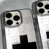 Retro Black Cross MInimalist Phone Case for iPhone 17 AIR 16 15 14 13 12 11 PRO MAX XSMAX XR 7 8 PLUS Y2K Transparent Soft Cover