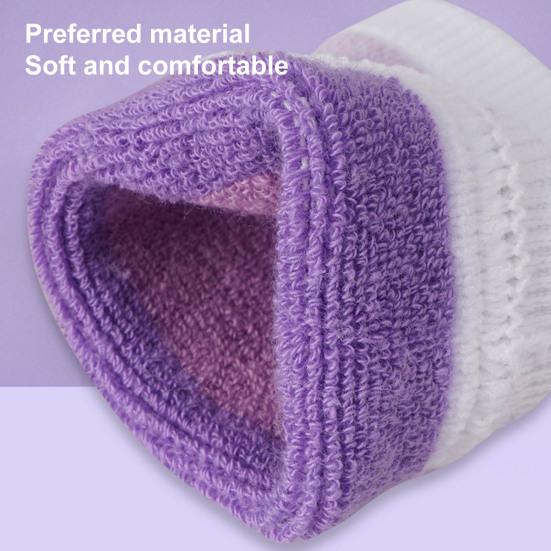 1 Pair Sports Wristband Sweat-absorbing Breathable Fabric Extra Soft Elastic Non-Fading Wrist Protection Polyester Children Wrist Support Sports