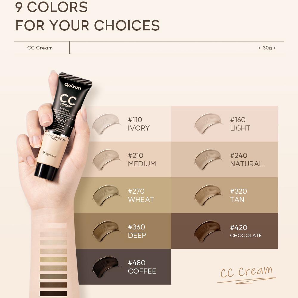 30 мл 9 цветов CC-крем-консилер, жидкая основа для улучшения цвета, увлажняющая и увлажняющая основа, косметика