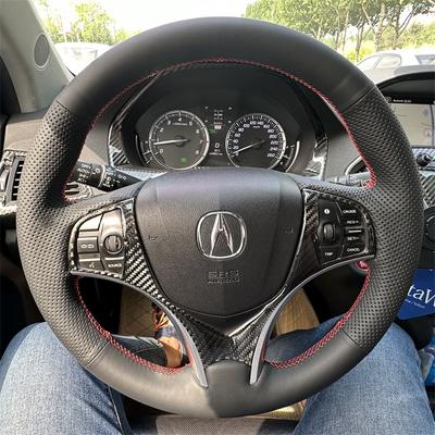 Ручная работа Кожа замша нескользящая Чехол на руль автомобиля для Acura CDX TL MDX RDX ZDX Аксессуары для интерьера
