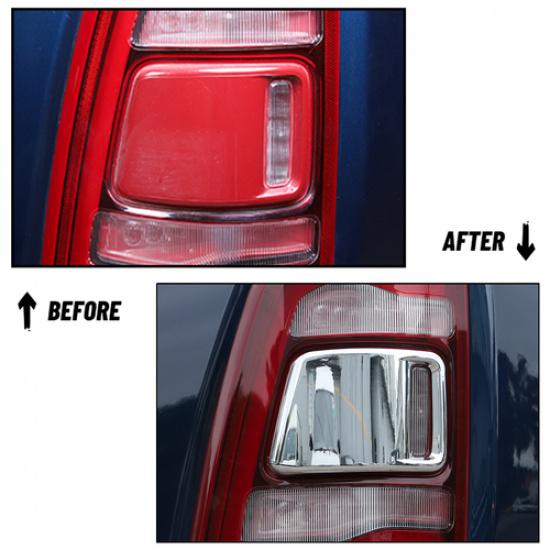 Car Chrome Rear Taillight Lamp Cover Trim Decor Bezels For Dodge Ram 1500 2018+