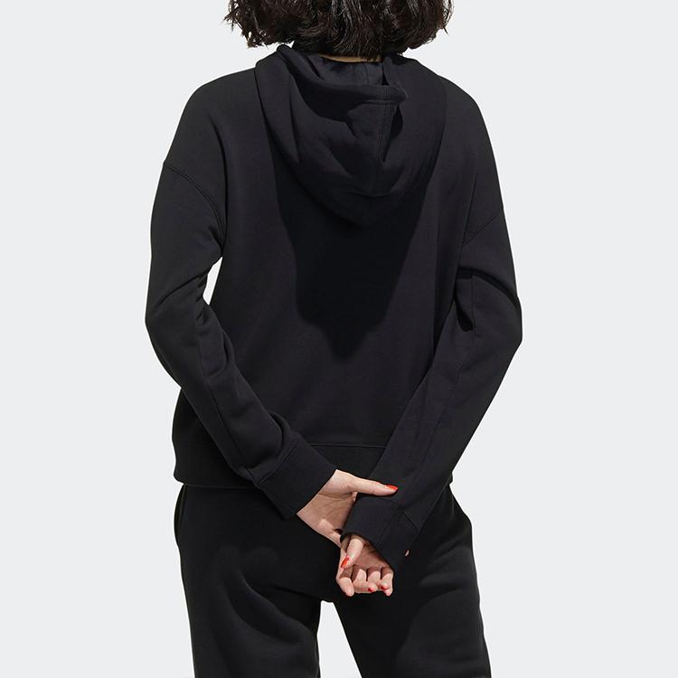 Adidas Женская толстовка с капюшоном Neo Faves Hd с логотипом, черный GD9893