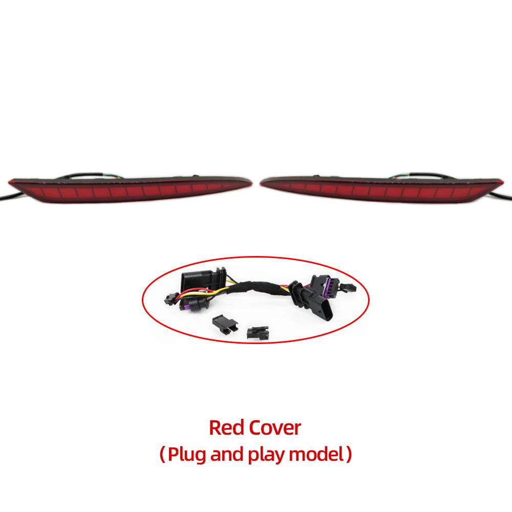 For Tesla Model 3 2016-2023 Model Y 2017-2023 Rear Fog Lamp Brake Light Dynamic Turn Signal Reflector LED Bumper Light