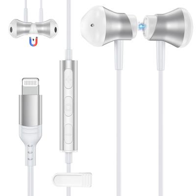 Проводные наушники Lightning для iPhone Улучшенные наушники Lightning со звуком Hi-Fi ЦАП Оригинальные наушники с магнитной адсорбцией для iPhone Громкость Звонки Без шума Совместимы с