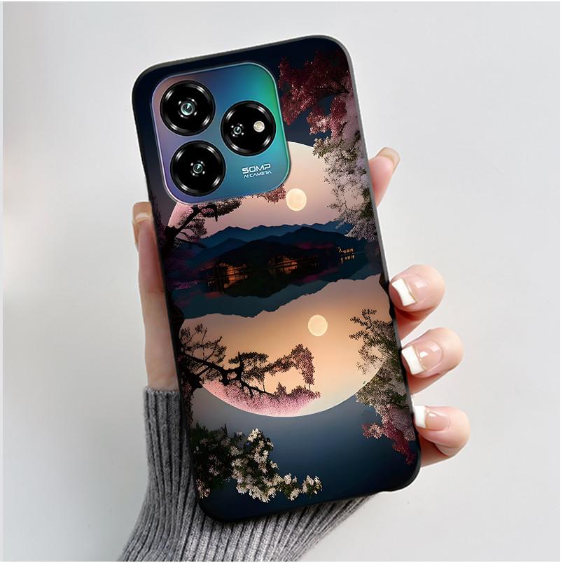 Для ZTE Axon 60 Lite / Blade V60 Vita / Nubia V60 Дизайнерский Чехол Милый Сердечко Кролик Чехол Черный Мягкий Силикон Защитная Крышка