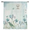 Rustic Vintage Tulip Flower Bird Sheer Voile Window Curtains Tulle Curtains Living Room Balcony Decoration Drapes