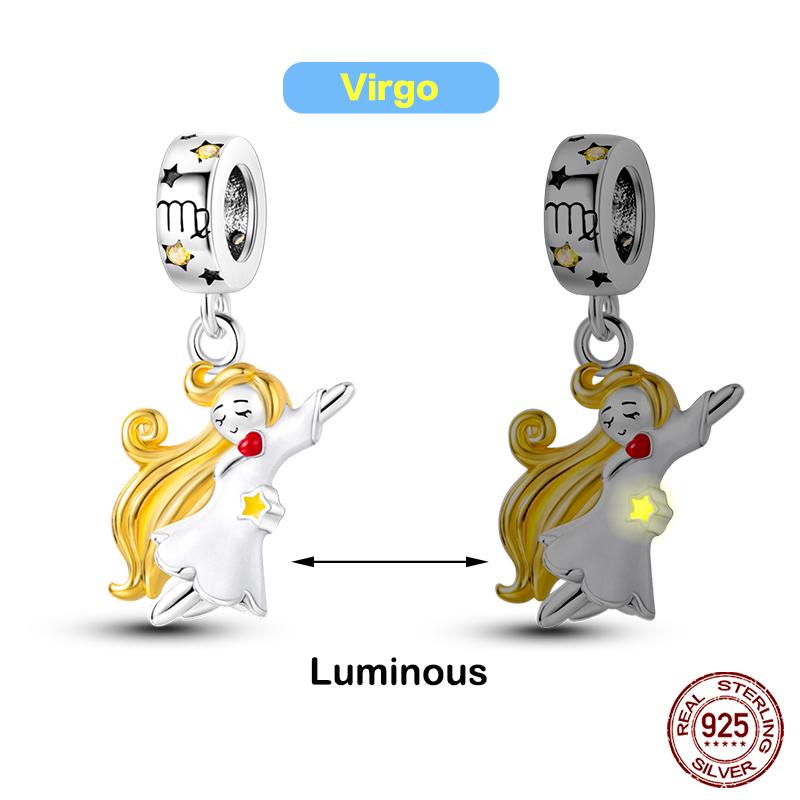 Copper Glow In The Dark Firefly Honeybee Star Charms Beads Fit Qikaola Original Bracelets Fine Diy Jewelry Gift