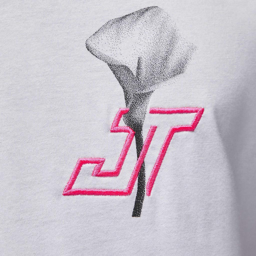 Jordan Повседневная футболка с круглым вырезом с цветочным принтом и рукавами реглан. Мужские топы белого цвета HF1180-100