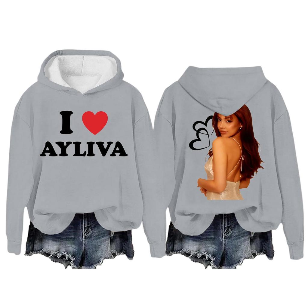 Women's Fashion Casual Long Sleeve Loose Printed Pullover Sports Long Sleeve Hooded Sweatshirt