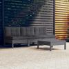 Day and Night - Day and Night Garden Furniture 4 Pieces with Anthracite Pine Wood Cushions