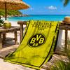 Пляжное полотенце из микрофибры с принтом дизайна футбольного мяча BVB, мягкое и впитывающее, быстросохнущее, идеально подходит для летних путешествий, незаменимо для пляжа, бассейна