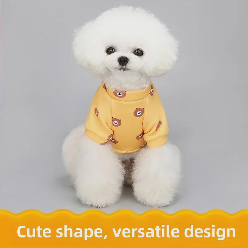 Новая милая мультяшная одежда с флисовой подкладкой для маленьких собак и кошек