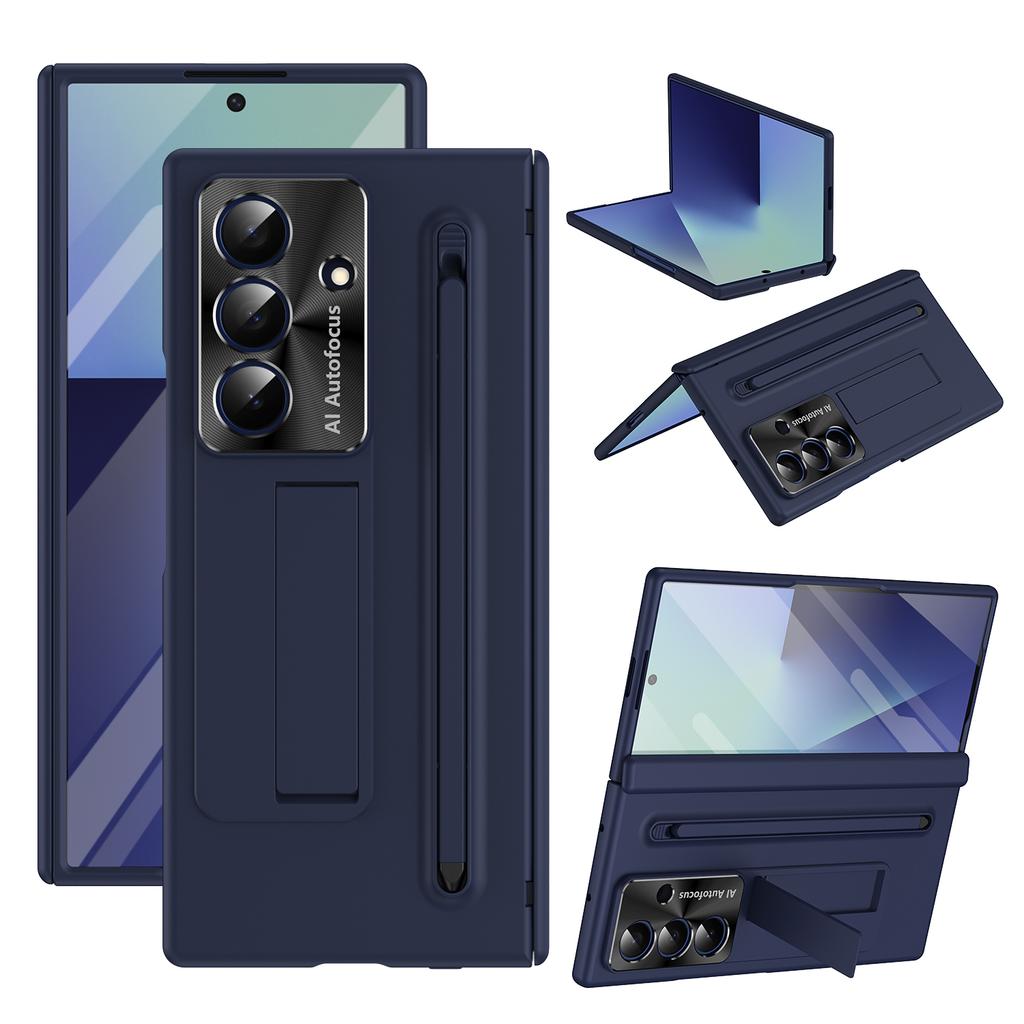 For Samsung Galaxy Z Fold7 5G Case PC Cell Phone Cover with Kickstand and Stylus Pen