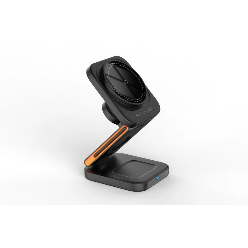 3 в 1 30 Вт беспроводное зарядное устройство iPhone магнитная складная беспроводная зарядная станция для iPhone15 14 13 12 Pro Watch 8 9 Airpods