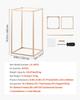 Wedding Flower Stand, 10PCS 40cm Column Flower Stand, Floral Stands with Acrylic Laminate, Gold Rectangular Floral Display Rack for Wedding, Party,
