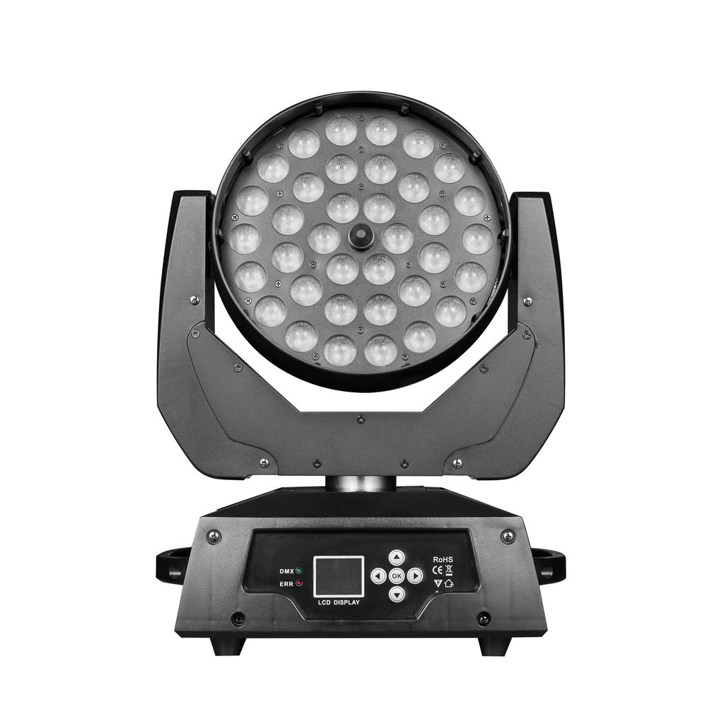 36x15W LED Zoom Wash Moving Head Lighting Light Disco Party Wedding Club Bar DMX512 LED Beam Wash Effect Light Stage Event Show
