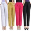 Middle-aged and Elderly Women's Pants Summer Thin High-waisted Loose Casual Stretch Women's Pants