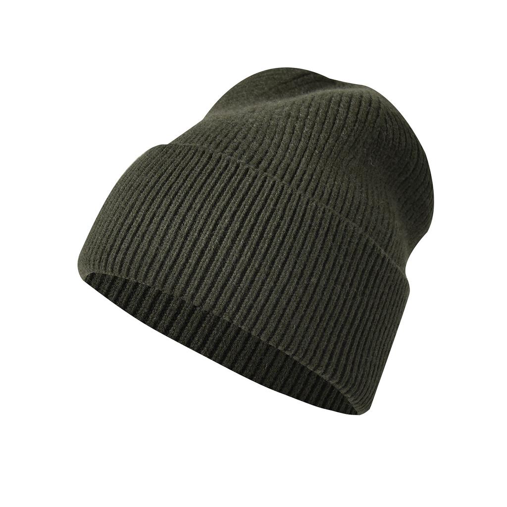 Women's Knitted Beanie with Turned-Up Brim New Style Loose-Fit Oversized Circumference Men's Hat Autumn/Winter Warm Hat