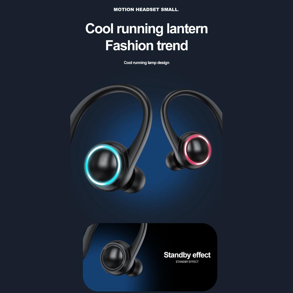 Беспроводная бизнес-гарнитура 1S Водонепроницаемая Подвесная Одинарный наушник-крючок для уха BT5.2 Шумоподавление Спортивная Стерео Музыка