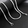Модное круглое ожерелье-цепочка в виде змеи для женщин и мужчин из нержавеющей стали серебряного цвета, модные аксессуары, звенья ожерелья, ювелирные изделия