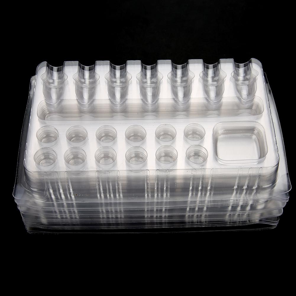 Pro 20pcs Trays Clear Disposable DGT Plastic Tattoo Cartridge Needle Holder Stand