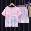 Pajamas Junior Kids Girls Children Elementary Kids Pajamas Unicorn Aurora Cinnamon Roll Pajama Set Top and Bottom Set