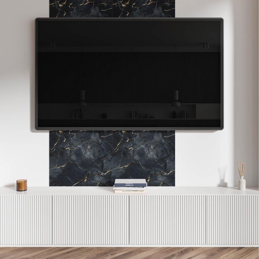 Kafelki Winylowe Z Nadrukiem Gotowe Do Montażu Elegancki Marmur Z Żyłkami 4X50X50 Cm