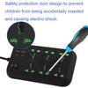 T24 2м 3000Вт 6 розеток + PD + 4 USB-порта Многофункциональная Огнестойкая розетка с выключателем