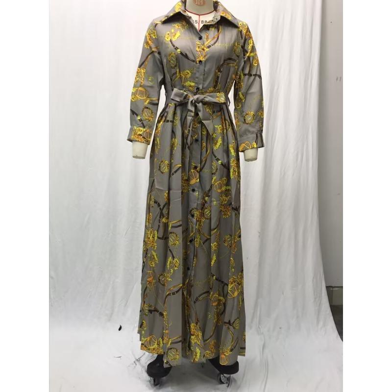 Women's Summer Casual Elegant Vintage Printed Long Dresses